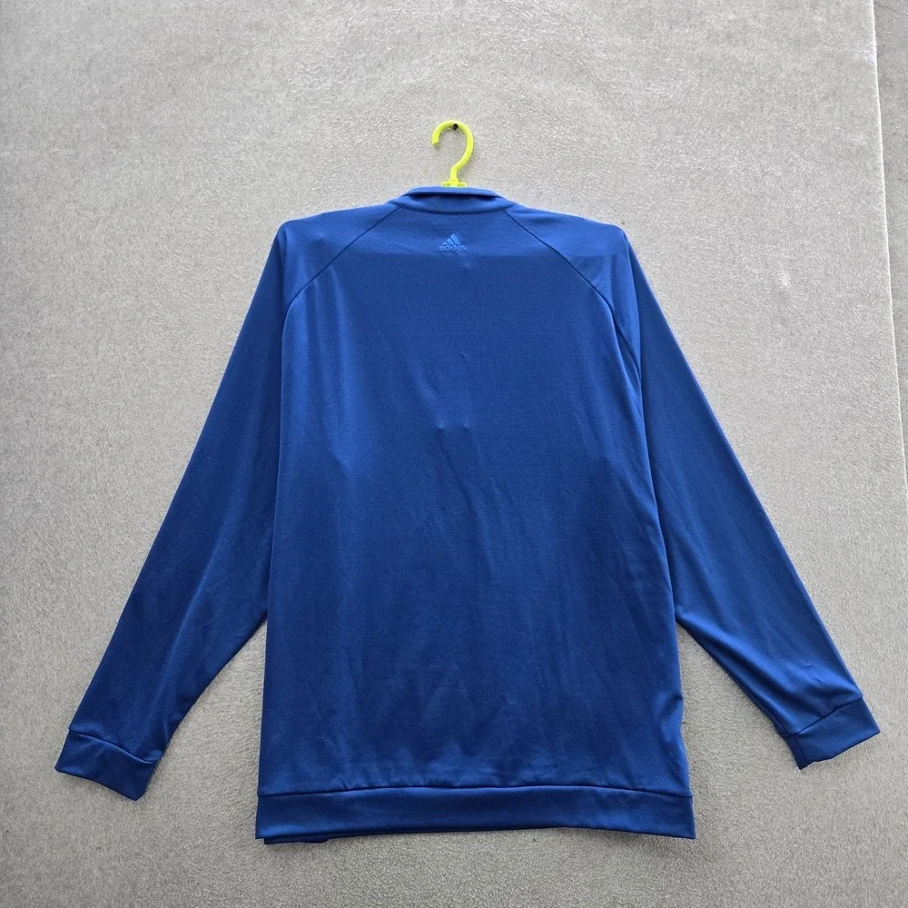 Adidas Men Activewear Top 2XL Blue Quarter Zip Long Sleeve‎